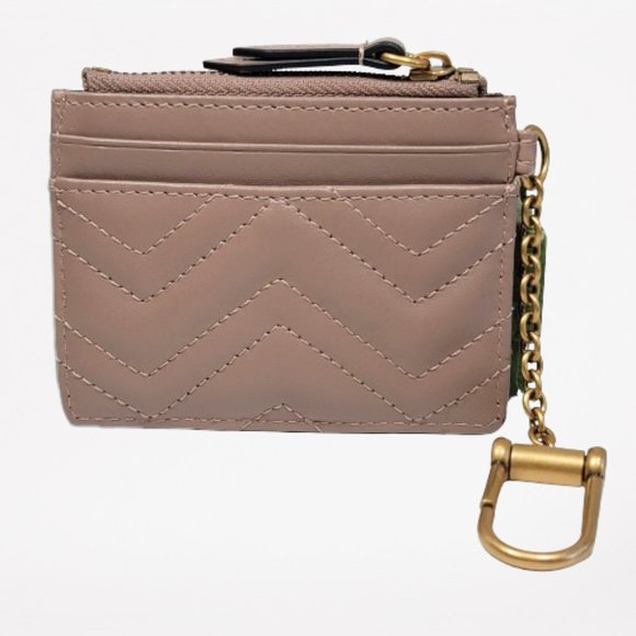 Gucci TAUPE GG MARMONT 2.0 CARD HOLDER IN PORCELAIN COLOR - Picture 3 of 5